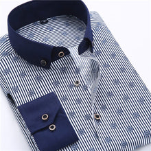 Big Size 4XL Men Dress Shirt 2016 New Arrival Long Sleeve Slim Fit Button Down Collar High Quality Printed Business Shirts M014